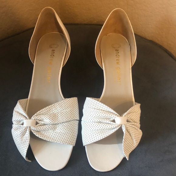 Andrew Geller Shoes - Andrew Gellar peep toe wedge size 7 EUC